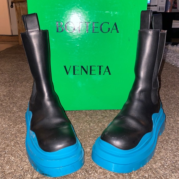 Bottega Veneta Shoes - Bottega Veneta Tire Leather Chelsea Boot
